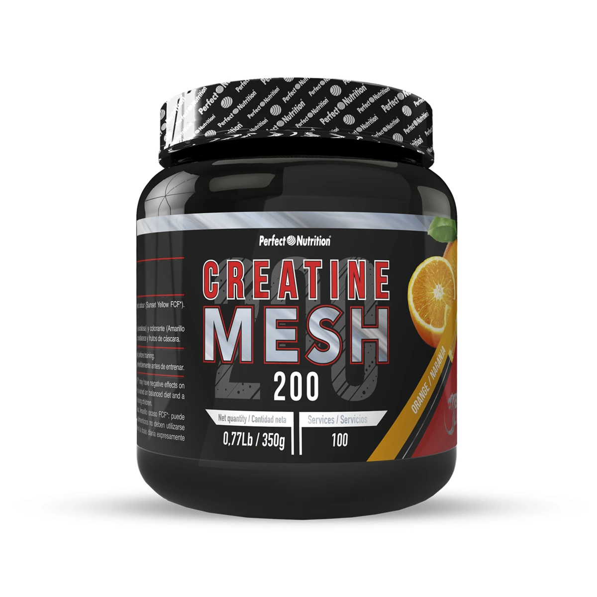 CREATINE 200 MESH ORANGE JUICE 350 g BLACK  LINE