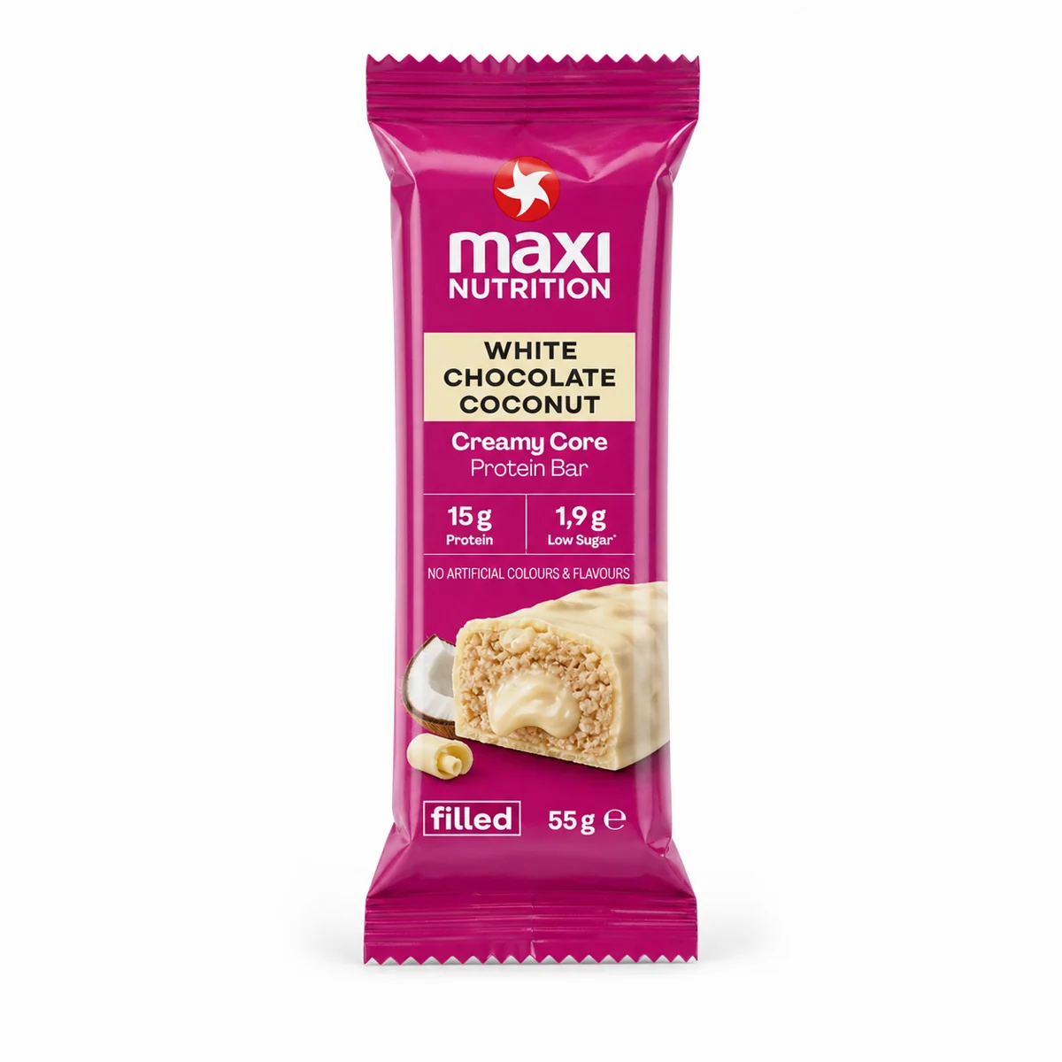 MaxiNutrition Creamy Core Protein Bar White Chocolate Coconut